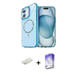 ieg™ iPhone 12 Kılıf Kıvılcım Form Prime - Siyah Bilvis 5in1 3D Magic Cam Ekran Koruyucu + Renkli Kamera Lens Koruma Cam - SI