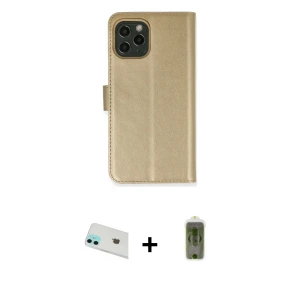 ieg™ iPhone 12 Kılıf Siluet Işık Serisi - Siyah Joko Magic 5D Hayalet Cam + Rainbow Kamera Lens Koruma Cam - YL