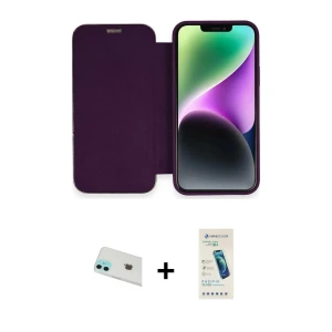 ieg™ iPhone 12 Kılıf Siluet Minimal Serisi - Şeffaf Pasifik Cam Ekran Koruyucu + Rainbow Kamera Lens Koruma Cam - YL