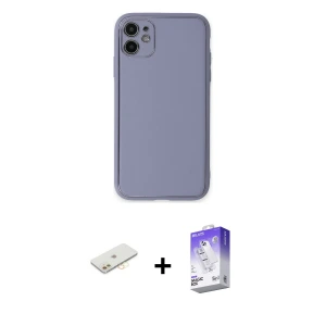 ieg™ iPhone 12 Kılıf Yadigar Klasik - Siyah Bilvis 5in1 3D Magic Cam Ekran Koruyucu + Renkli Kamera Lens Koruma Cam - SI