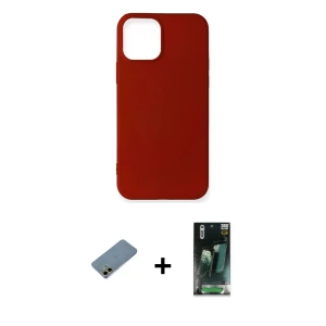 ieg™ iPhone 12 Mini Kılıf Kozmos Yansıma Özel Seri - Şeffaf 360 Full Body Arka Koruyucu + Shine Kamera Lens Koruma Cam - GD
