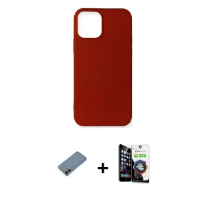 ieg™ iPhone 12 Mini Kılıf Kozmos Yansıma Özel Seri - Şeffaf Temperli Cam Ekran Koruyucu + Shine Kamera Lens Koruma Cam - GD