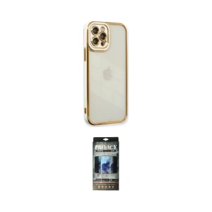 ieg™ iPhone 12 Pro Kılıf Çekirdek Klasik Serisi - Siyah 34D Hayalet Izgaralı Cam