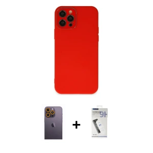 ieg™ iPhone 12 Pro Kılıf Çekirdek Modern Serisi - Şeffaf Uv Polymer Nano Ekran Koruyucu + Neon Fosforlu Kamera Lens - SI