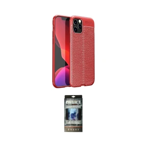 ieg™ iPhone 12 Pro Kılıf Doruk Klasik Özel Seri - Siyah 34D Hayalet Izgaralı Cam