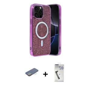 ieg™ iPhone 12 Pro Kılıf Eksen Çizgi - Şeffaf Uv Polymer Nano Ekran Koruyucu + Renkli Kamera Lens Koruma Cam - YL