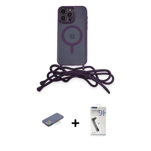 ieg™ iPhone 12 Pro Kılıf Eksen Özel Seri - Şeffaf Uv Polymer Nano Ekran Koruyucu + Renkli Kamera Lens Koruma Cam - MI