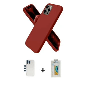 ieg™ iPhone 12 Pro Kılıf Kozmos Yansıma Özel Seri - Siyah Polymer Nano Ekran Koruyucu + Shine Kamera Lens - MI
