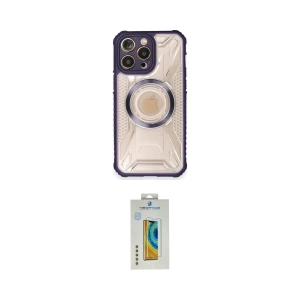 ieg™ iPhone 12 Pro Kılıf Kutup Modern - Siyah Polymer Nano Ekran Koruyucu