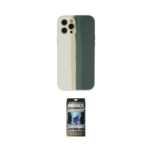 ieg™ iPhone 12 Pro Kılıf Yadigar Çizgi - Siyah 34D Hayalet Izgaralı Cam