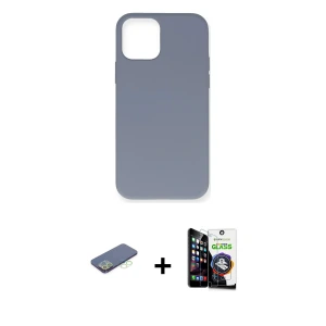 ieg™ iPhone 12 Pro Max Kılıf Ahenk Serisi - Şeffaf Temperli Cam Ekran Koruyucu + Renkli Kamera Lens Koruma Cam - YL