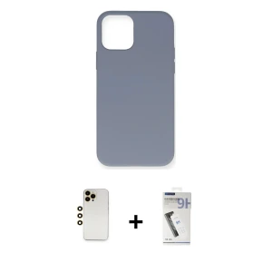 ieg™ iPhone 12 Pro Max Kılıf Ahenk Serisi - Şeffaf Uv Polymer Nano Ekran Koruyucu + Shine Kamera Lens - GD