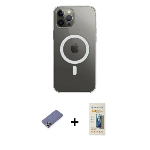 ieg™ iPhone 12 Pro Max Kılıf Ahenk Yansıma Prime - Siyah 6D Mat Seramik Hayalet Nano Ekran Koruyucu + Metal Kamera Lens Koruma Cam - GD