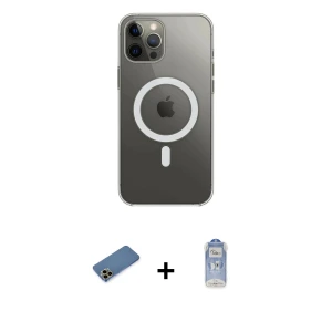 ieg™ iPhone 12 Pro Max Kılıf Ahenk Yansıma Prime - Siyah Joko Magic 5D Cam + Shine Kamera Lens Koruma Cam - GD