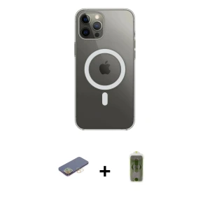 ieg™ iPhone 12 Pro Max Kılıf Ahenk Yansıma Prime - Siyah Joko Magic 5D Hayalet Cam + Renkli Kamera Lens Koruma Cam - SI