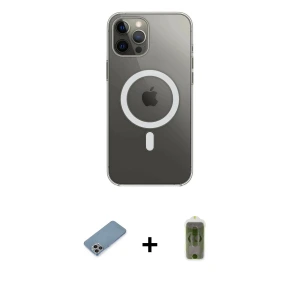 ieg™ iPhone 12 Pro Max Kılıf Ahenk Yansıma Prime - Siyah Joko Magic 5D Hayalet Cam + Shine Kamera Lens Koruma Cam - GI
