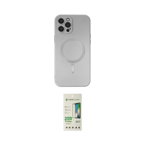 ieg™ iPhone 12 Pro Max Kılıf Akış Minimal Özel Seri - Siyah 20D Premium Cam Ekran Koruyucu