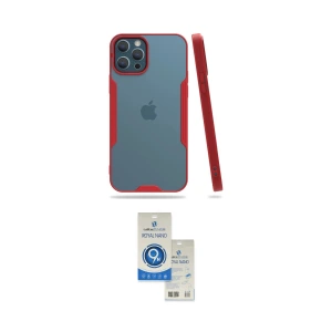 ieg™ iPhone 12 Pro Max Kılıf Atlas Asil Serisi - Şeffaf Royal Nano Ekran Koruyucu