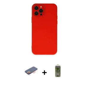 ieg™ iPhone 12 Pro Max Kılıf Çekirdek Modern Serisi - Siyah Joko Magic 5D Hayalet Cam + Renkli Kamera Lens Koruma Cam - TU