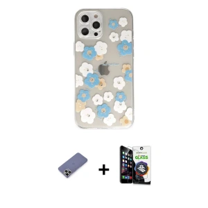 ieg™ iPhone 12 Pro Max Kılıf Eksen Asil Prime - Şeffaf Temperli Cam Ekran Koruyucu + Metal Kamera Lens Koruma Cam - GD