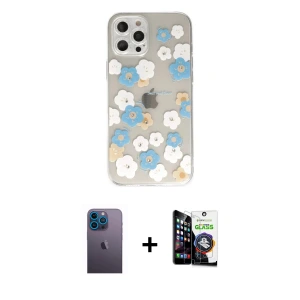 ieg™ iPhone 12 Pro Max Kılıf Eksen Asil Prime - Şeffaf Temperli Cam Ekran Koruyucu + Neon Fosforlu Kamera Lens - MI