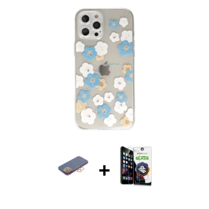 ieg™ iPhone 12 Pro Max Kılıf Eksen Asil Prime - Şeffaf Temperli Cam Ekran Koruyucu + Renkli Kamera Lens Koruma Cam - TU
