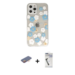 ieg™ iPhone 12 Pro Max Kılıf Eksen Asil Prime - Şeffaf Uv Polymer Nano Ekran Koruyucu + Renkli Kamera Lens Koruma Cam - TU