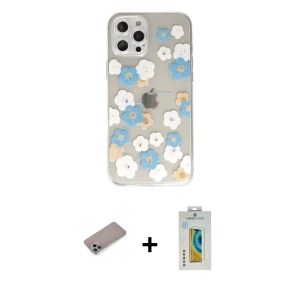 ieg™ iPhone 12 Pro Max Kılıf Eksen Asil Prime - Siyah Polymer Nano Ekran Koruyucu + Shine Kamera Lens Koruma Cam - SABE