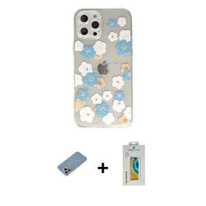ieg™ iPhone 12 Pro Max Kılıf Eksen Asil Prime - Siyah Polymer Nano Ekran Koruyucu + Shine Kamera Lens Koruma Cam - GI