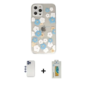 ieg™ iPhone 12 Pro Max Kılıf Eksen Asil Prime - Siyah Polymer Nano Ekran Koruyucu + Shine Kamera Lens - LT