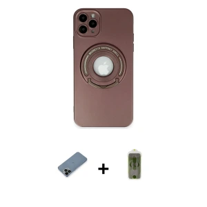 ieg™ iPhone 12 Pro Max Kılıf Eksen Klasik Prime - Siyah Joko Magic 5D Hayalet Cam + Shine Kamera Lens Koruma Cam - SH