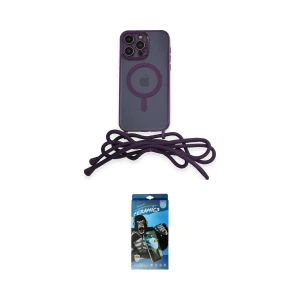ieg™ iPhone 12 Pro Max Kılıf Eksen Özel Seri - Siyah 34D Izgaralı Cam