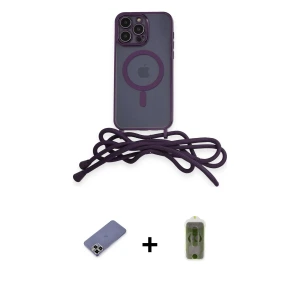 ieg™ iPhone 12 Pro Max Kılıf Eksen Özel Seri - Siyah Joko Magic 5D Hayalet Cam + Metal Kamera Lens Koruma Cam - GD