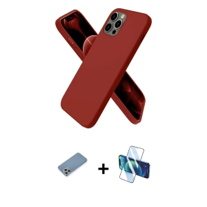 ieg™ iPhone 12 Pro Max Kılıf Kozmos Yansıma Özel Seri - Siyah 3D Antistatik Seramik Nano Ekran Koruyucu + Shine Kamera Lens Koruma Cam - GS