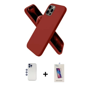 ieg™ iPhone 12 Pro Max Kılıf Kozmos Yansıma Özel Seri - Siyah Joko 5D Cam + Shine Kamera Lens - LT