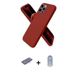 ieg™ iPhone 12 Pro Max Kılıf Kozmos Yansıma Özel Seri - Siyah Joko Magic 5D Cam + Renkli Kamera Lens Koruma Cam - MI
