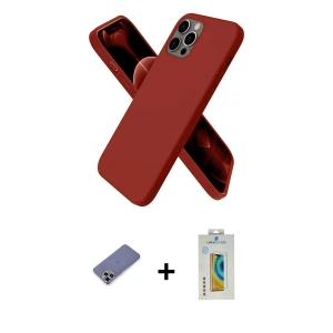 ieg™ iPhone 12 Pro Max Kılıf Kozmos Yansıma Özel Seri - Siyah Polymer Nano Ekran Koruyucu + Metal Kamera Lens Koruma Cam - GD