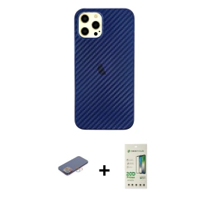 ieg™ iPhone 12 Pro Max Kılıf Nova Çizgi - Siyah 20D Premium Cam Ekran Koruyucu + Renkli Kamera Lens Koruma Cam - PE
