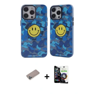 ieg™ iPhone 12 Pro Max Kılıf Nova Doku Koleksiyonu - Şeffaf Temperli Cam Ekran Koruyucu + Shine Kamera Lens Koruma Cam - SABE
