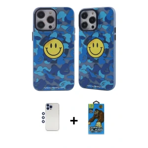 ieg™ iPhone 12 Pro Max Kılıf Nova Doku Koleksiyonu - Siyah 18D Cam Ekran Koruyucu + Shine Kamera Lens - LT
