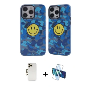 ieg™ iPhone 12 Pro Max Kılıf Nova Doku Koleksiyonu - Siyah 3D Antistatik Seramik Nano Ekran Koruyucu + Shine Kamera Lens - GD
