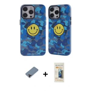 ieg™ iPhone 12 Pro Max Kılıf Nova Doku Koleksiyonu - Siyah 6D Mat Seramik Hayalet Nano Ekran Koruyucu + Metal Kamera Lens Koruma Cam - SH