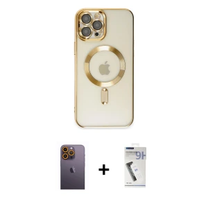 ieg™ iPhone 12 Pro Max Kılıf Nova Işık Özel Seri - Şeffaf Uv Polymer Nano Ekran Koruyucu + Neon Fosforlu Kamera Lens - SI
