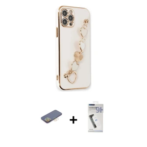 ieg™ iPhone 12 Pro Max Kılıf Nova Işık Prime - Şeffaf Uv Polymer Nano Ekran Koruyucu + Renkli Kamera Lens Koruma Cam - SI