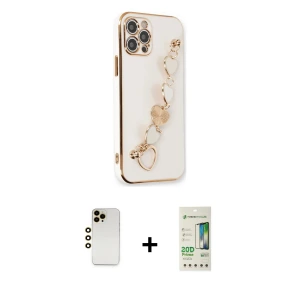 ieg™ iPhone 12 Pro Max Kılıf Nova Işık Prime - Siyah 20D Premium Cam Ekran Koruyucu + Shine Kamera Lens - GD