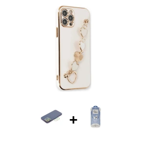 ieg™ iPhone 12 Pro Max Kılıf Nova Işık Prime - Siyah Joko Magic 5D Cam + Renkli Kamera Lens Koruma Cam - YL