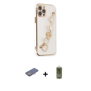 ieg™ iPhone 12 Pro Max Kılıf Nova Işık Prime - Siyah Joko Magic 5D Hayalet Cam + Renkli Kamera Lens Koruma Cam - PE