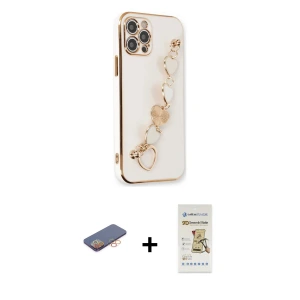 ieg™ iPhone 12 Pro Max Kılıf Nova Işık Prime - Siyah Mat Seramik Nano Ekran Koruyucu + Renkli Kamera Lens Koruma Cam - TU