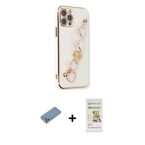 ieg™ iPhone 12 Pro Max Kılıf Nova Işık Prime - Siyah Mat Seramik Nano Ekran Koruyucu + Shine Kamera Lens Koruma Cam - GS