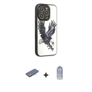 ieg™ iPhone 12 Pro Max Kılıf Odak Klasik Serisi - Siyah Joko Magic 5D Cam + Renkli Kamera Lens Koruma Cam - MI